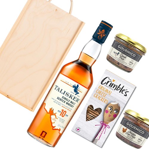 Talisker 10 Year Old Single Malt Whisky 70cl And Pate Gift Box